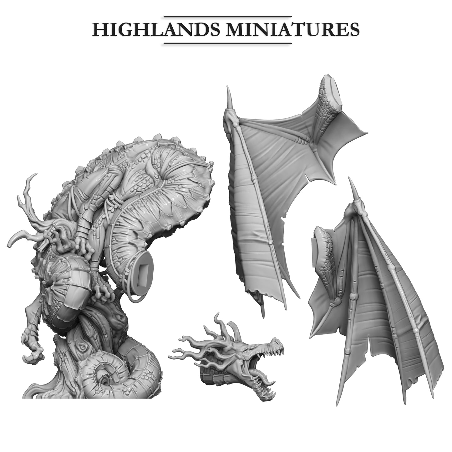 Feral Elves Lord on Dragon | Feral Elves Army Collection | Highland Miniatures
