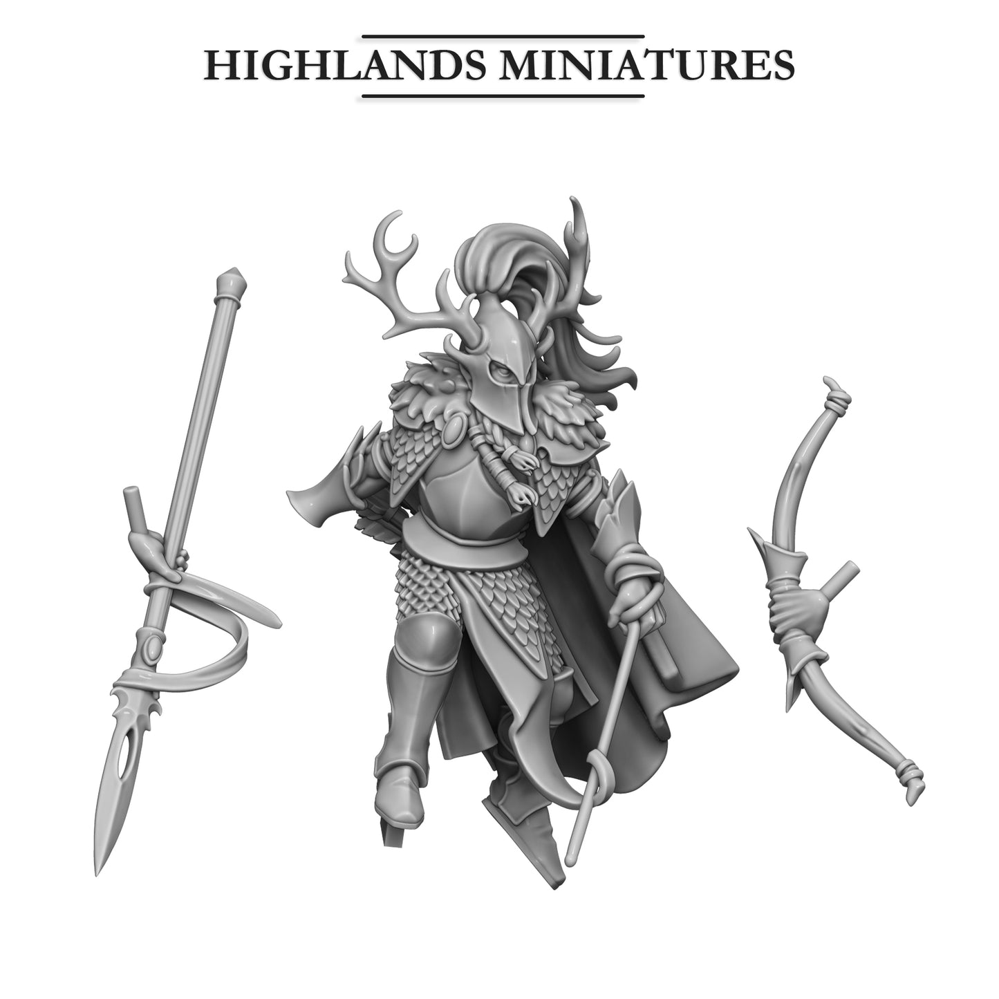 Feral Elves Lord on Dragon | Feral Elves Army Collection | Highland Miniatures