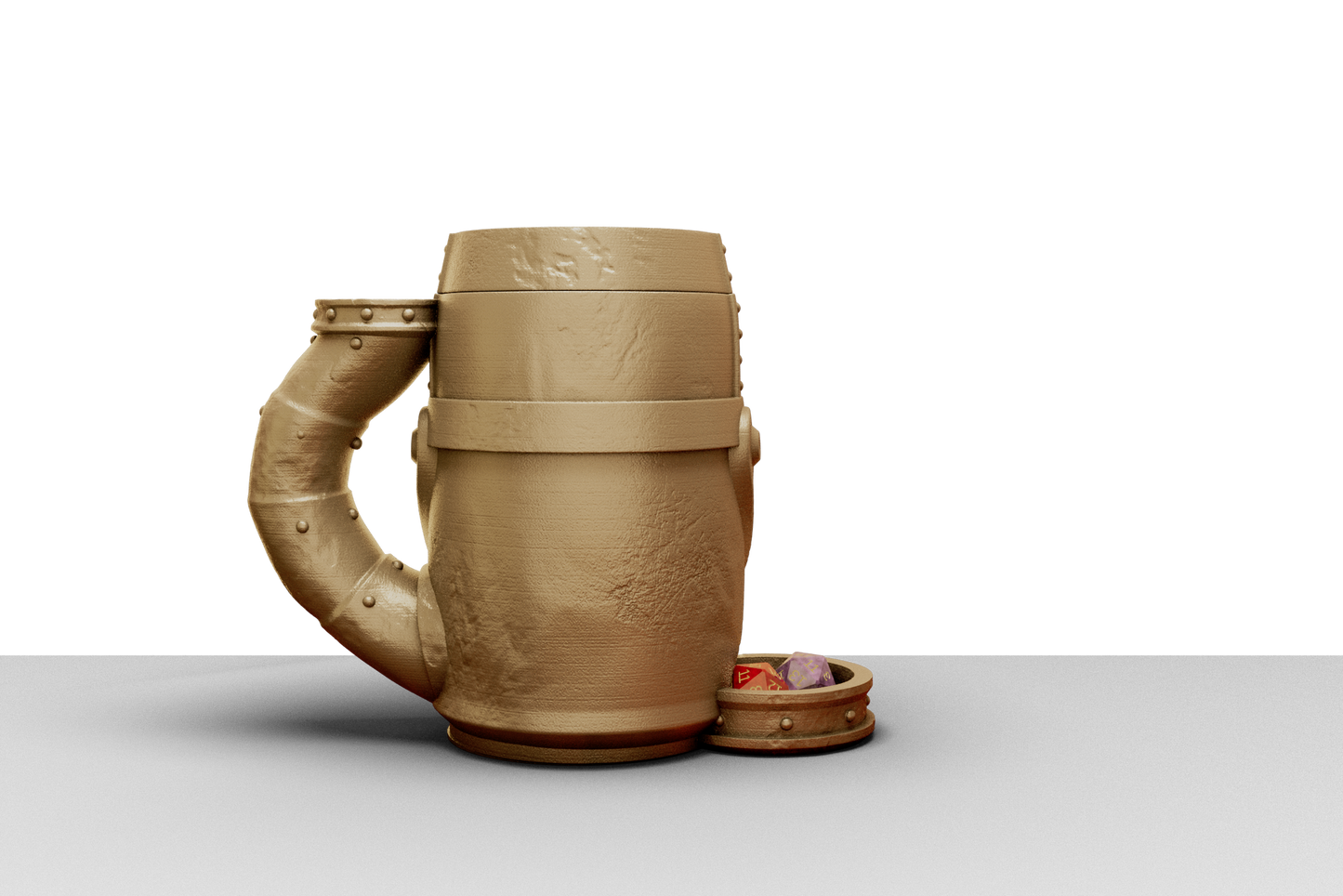 Medieval styled tankard dice towers