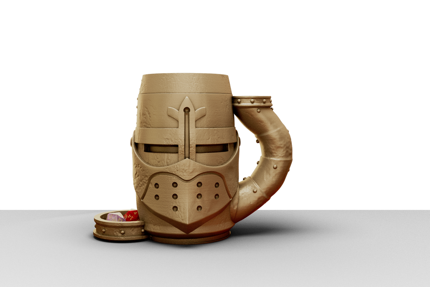 Medieval styled tankard dice towers