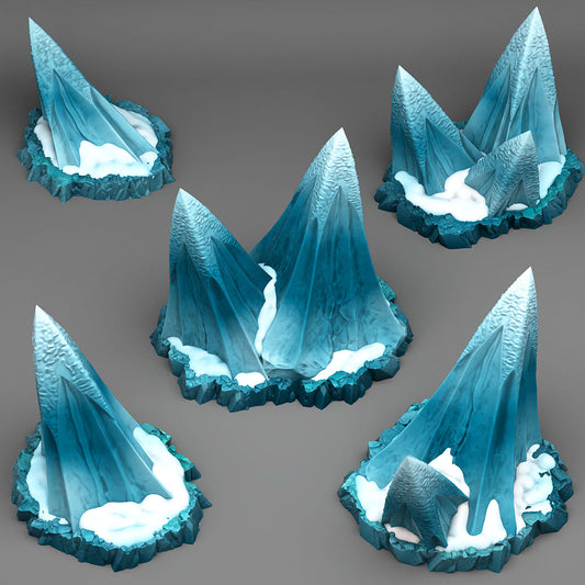 Frost Death Spikes Scatter Terrain | Fantastic Plants & Rocks | MTG Terrain & Scenery