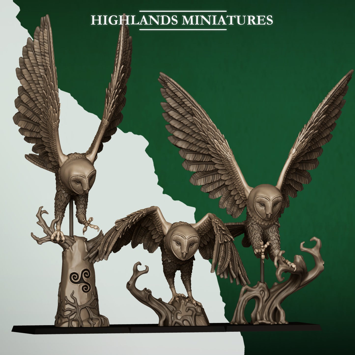 Feral Elves Great Owls | Feral Elves Army Collection | Highland Miniatures