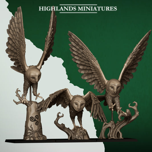 Feral Elves Great Owls | Feral Elves Army Collection | Highland Miniatures