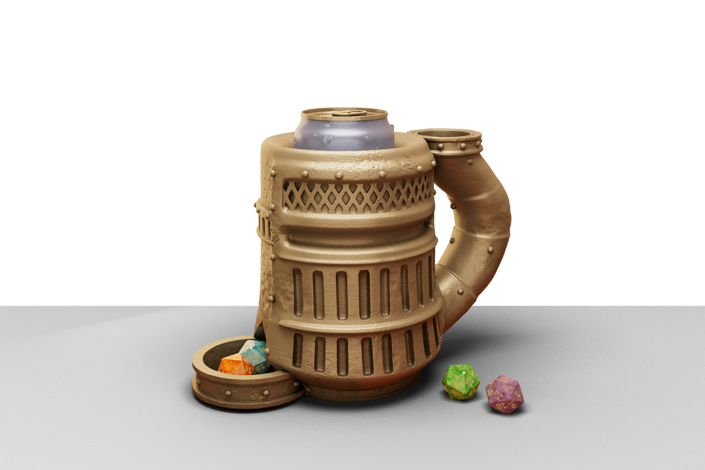 Medieval styled tankard dice towers