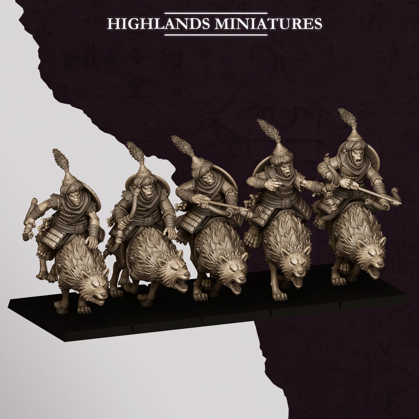 Sons of Marduk Hobgoblin Wolf Riders with Bows