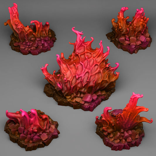 Infernal Blood Flames Scatter Terrain | Fantastic Plants & Rocks | MTG Terrain & Scenery