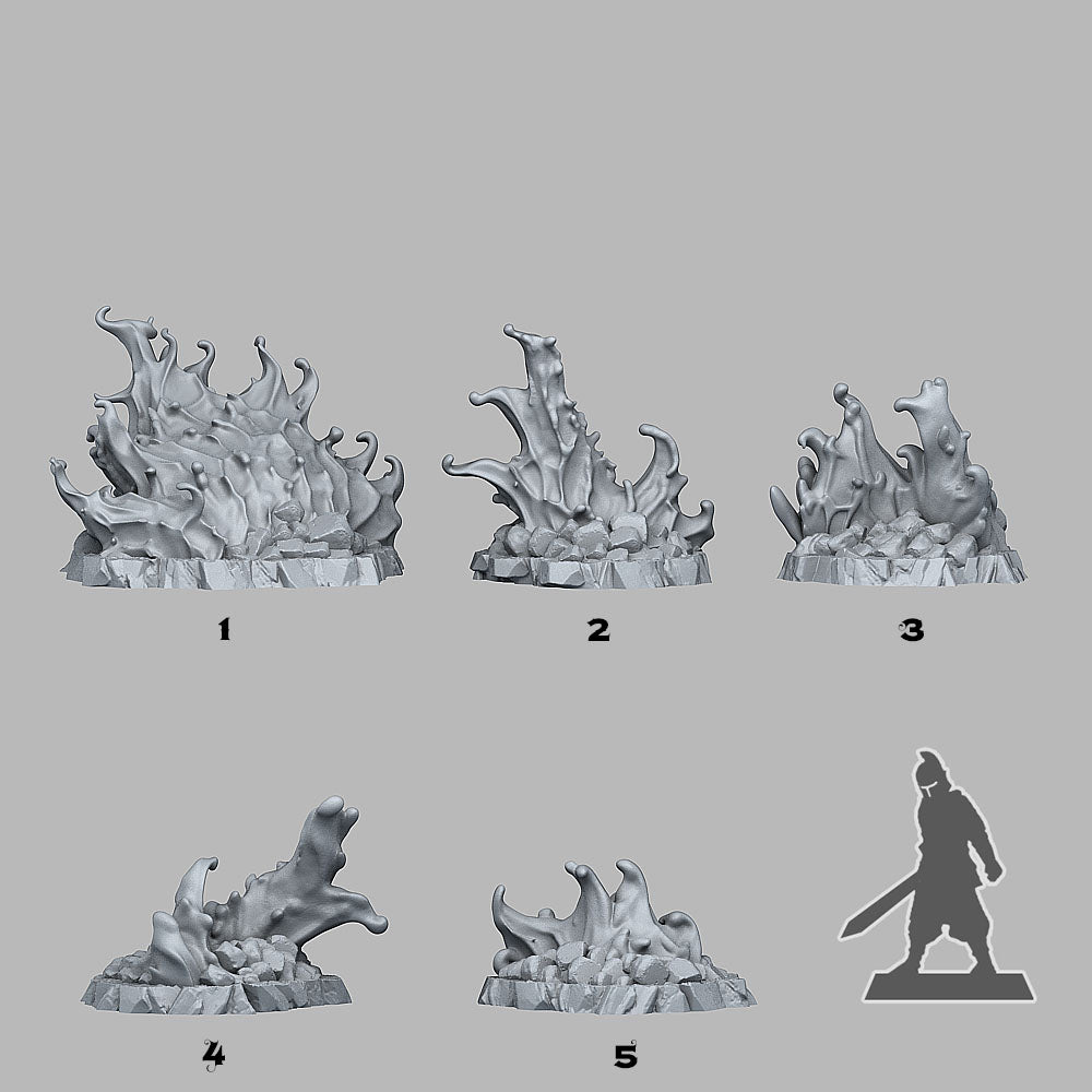 Infernal Blood Flames Scatter Terrain | Fantastic Plants & Rocks | MTG Terrain & Scenery