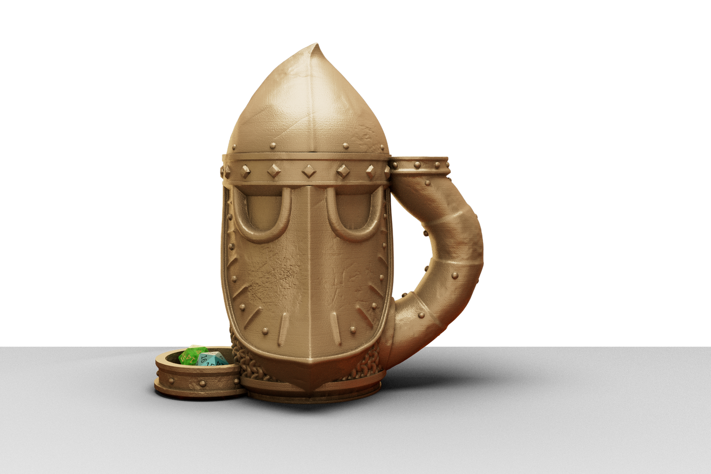 Medieval styled tankard dice towers
