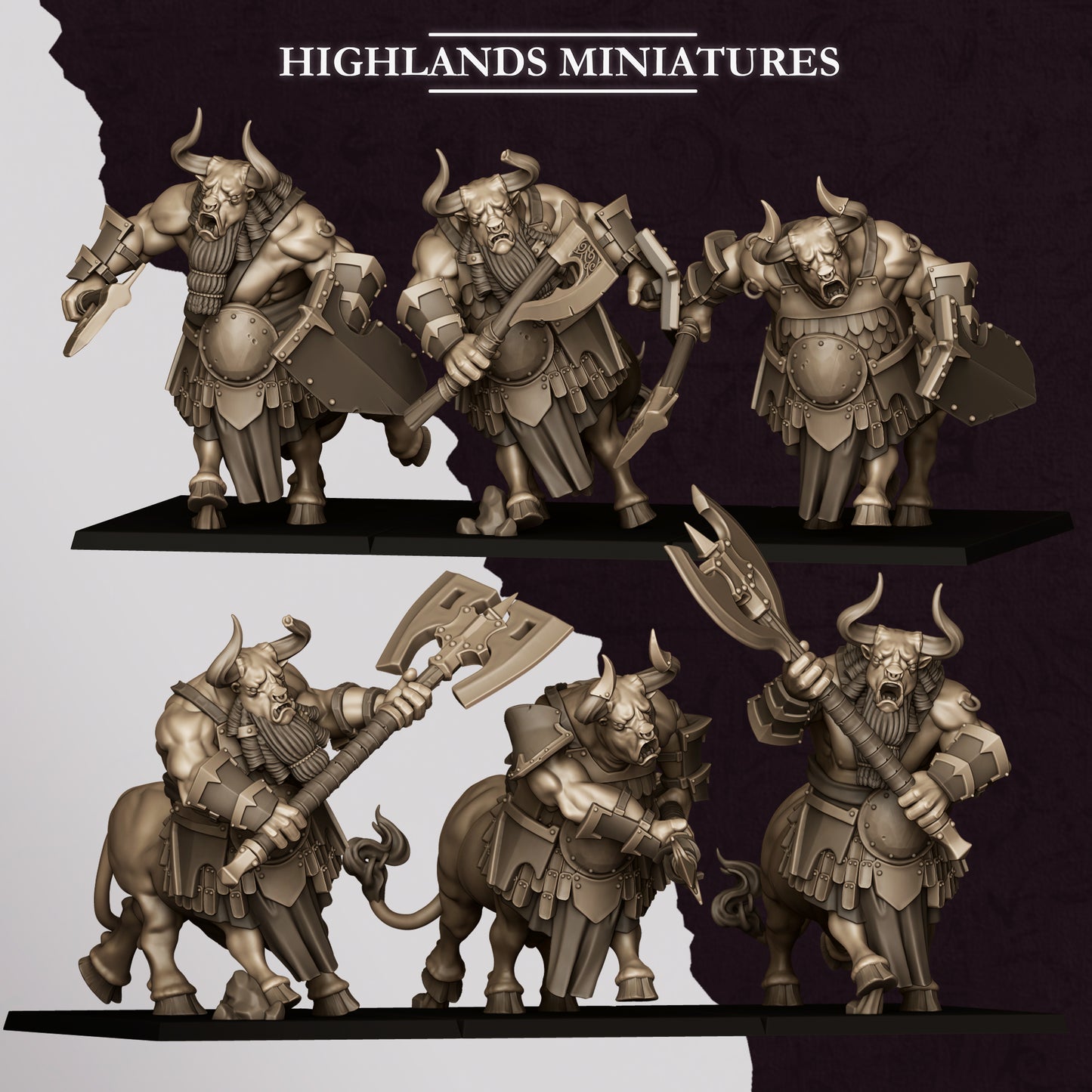 Sons of Marduk Minotaurs | Sons of Marduk Army Collection | Highland Miniatures