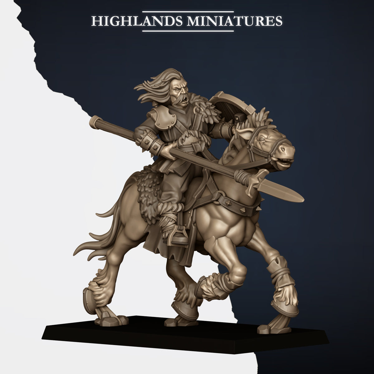 Norse Tribes Mounted Raiders with Spears | Norse Tribes Army Collection | Highland Miniatures