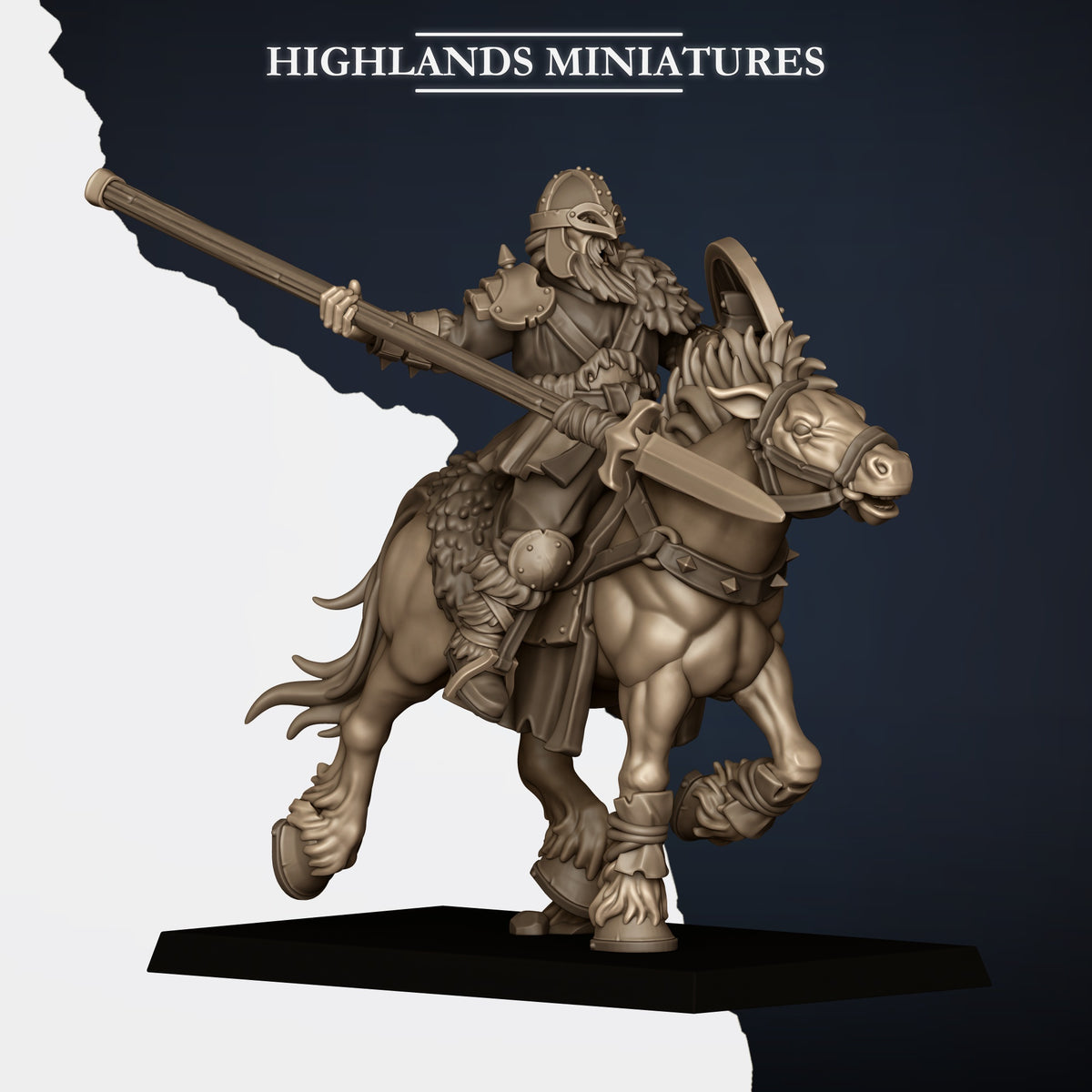 Norse Tribes Mounted Raiders with Spears | Norse Tribes Army Collection | Highland Miniatures