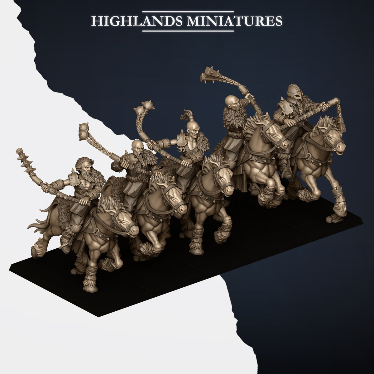Norse Tribes Mounted Raiders | Norse Tribes Army Collection | Highland Miniatures