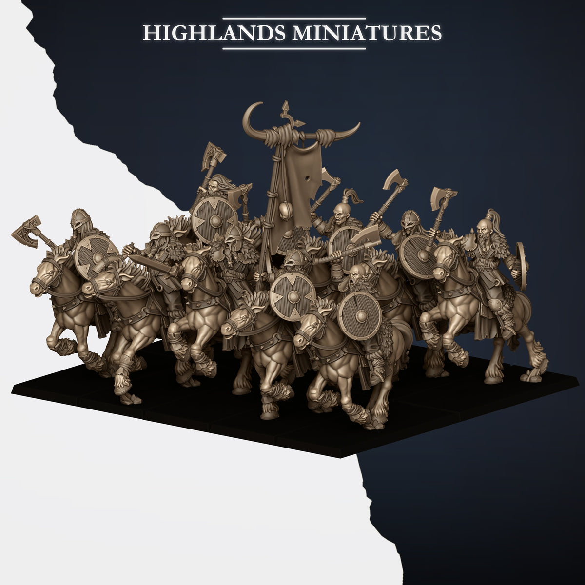 Norse Tribes Mounted Raiders | Norse Tribes Army Collection | Highland Miniatures