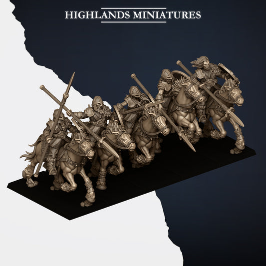 Norse Tribes Mounted Raiders with Spears | Norse Tribes Army Collection | Highland Miniatures