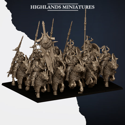 Norse Tribes Mounted Huscarls | Norse Tribes Army Collection | Highland Miniatures