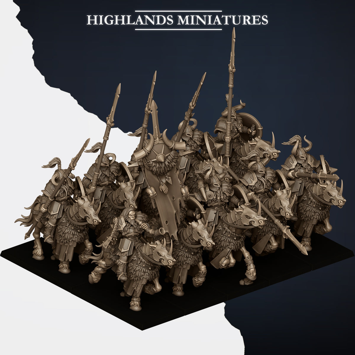 Norse Tribes Mounted Huscarls | Norse Tribes Army Collection | Highland Miniatures