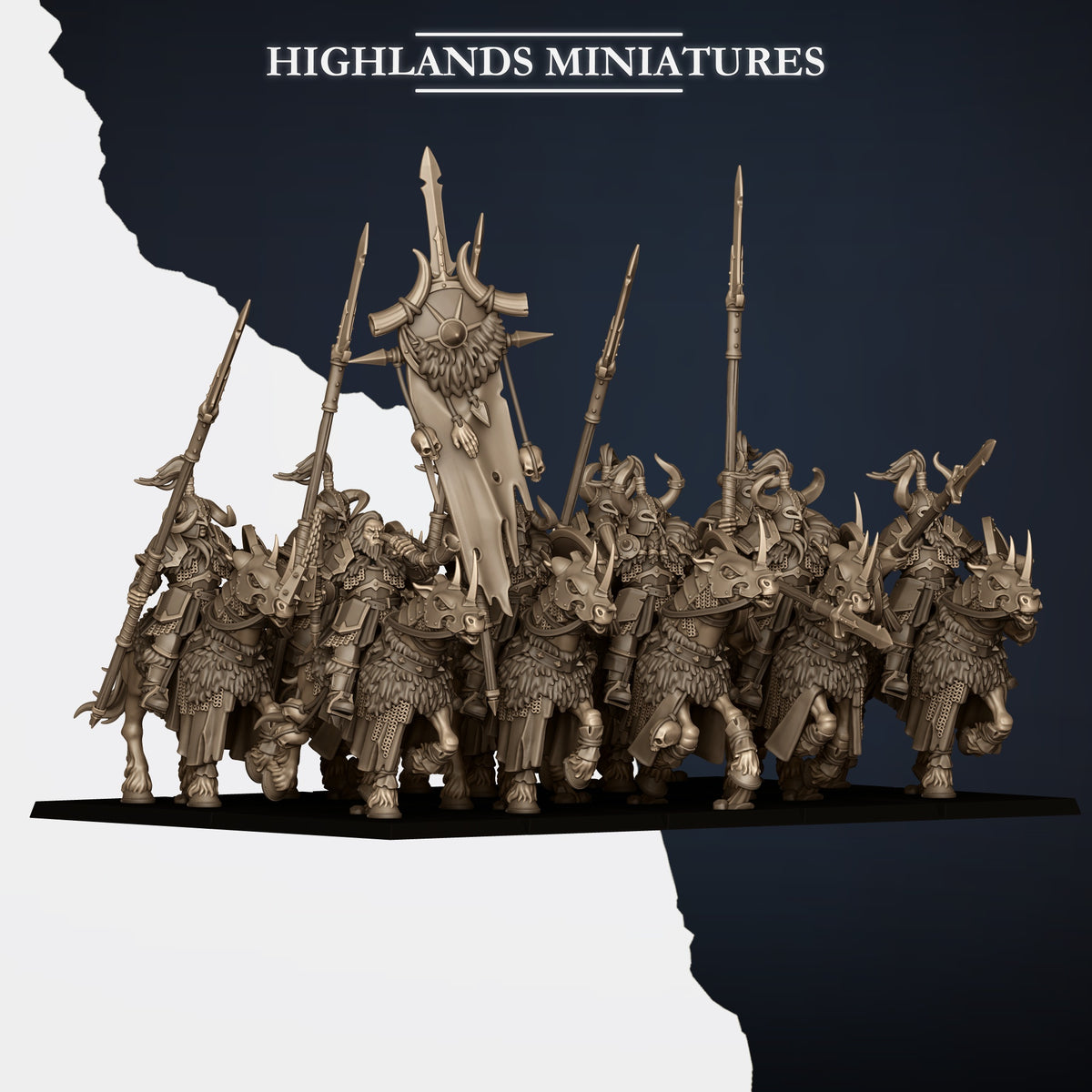 Norse Tribes Mounted Huscarls | Norse Tribes Army Collection | Highland Miniatures