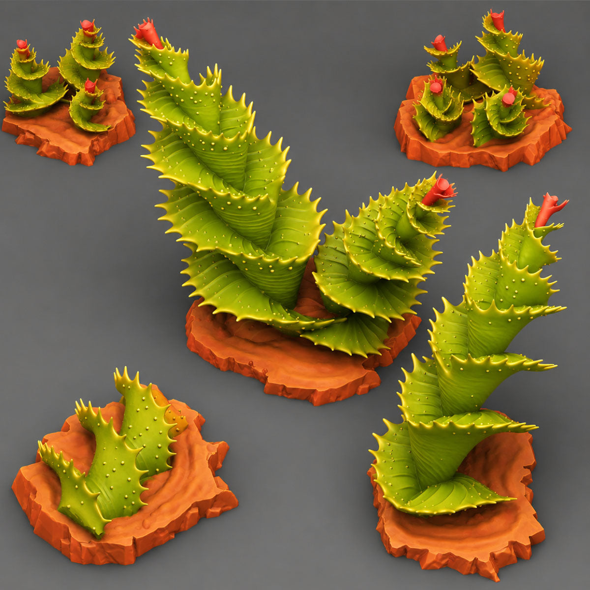 Martian Cactus Scatter Terrain | Fantastic Plants & Rocks | MTG Terrain & Scenery