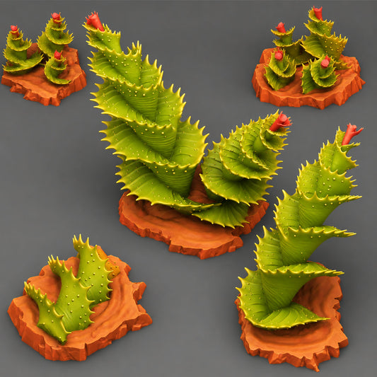 Martian Cactus Scatter Terrain | Fantastic Plants & Rocks | MTG Terrain & Scenery