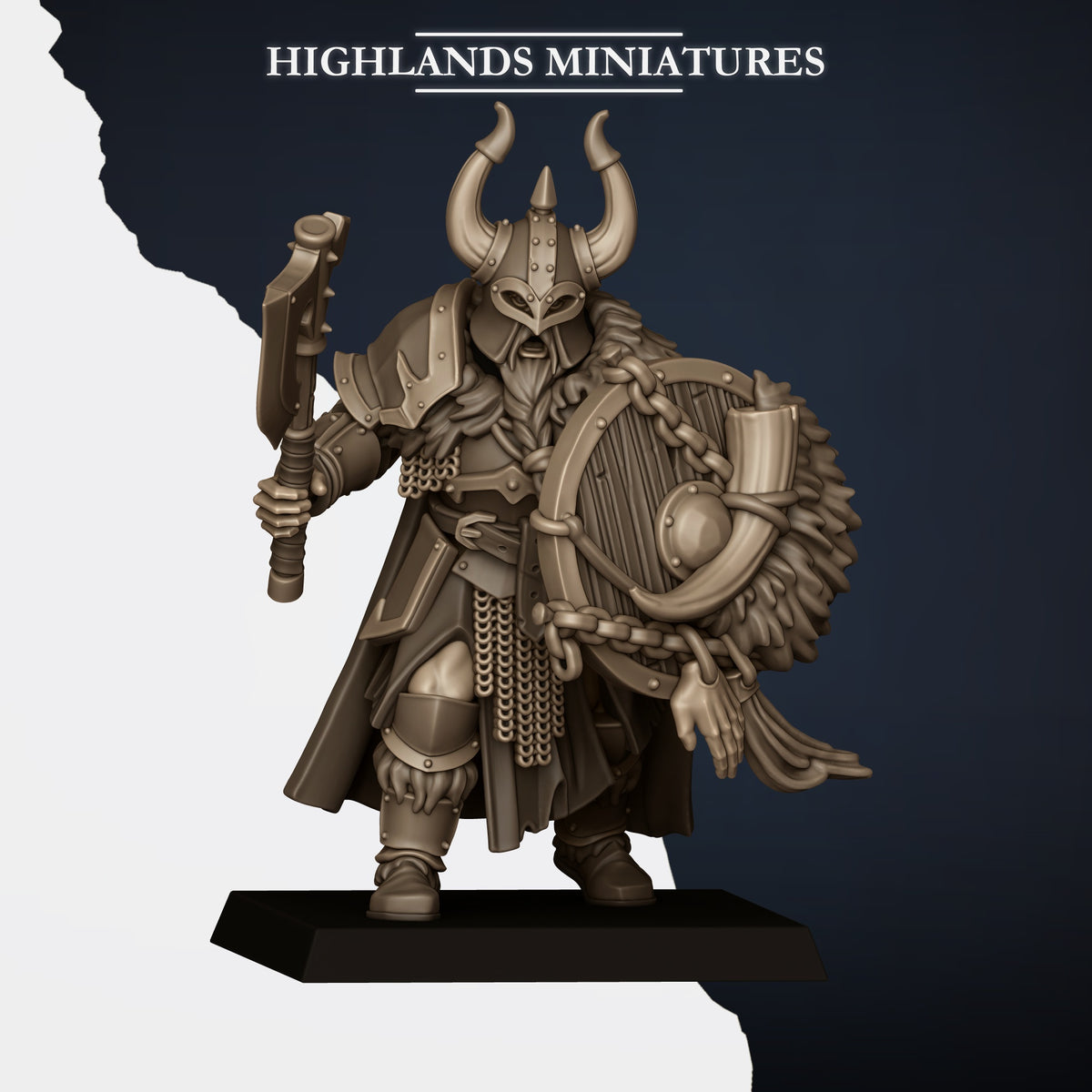 Norse Tribes Huscarls on Foot with Hand Weapons and Shields | Norse Tribes Army Collection | Highland Miniatures
