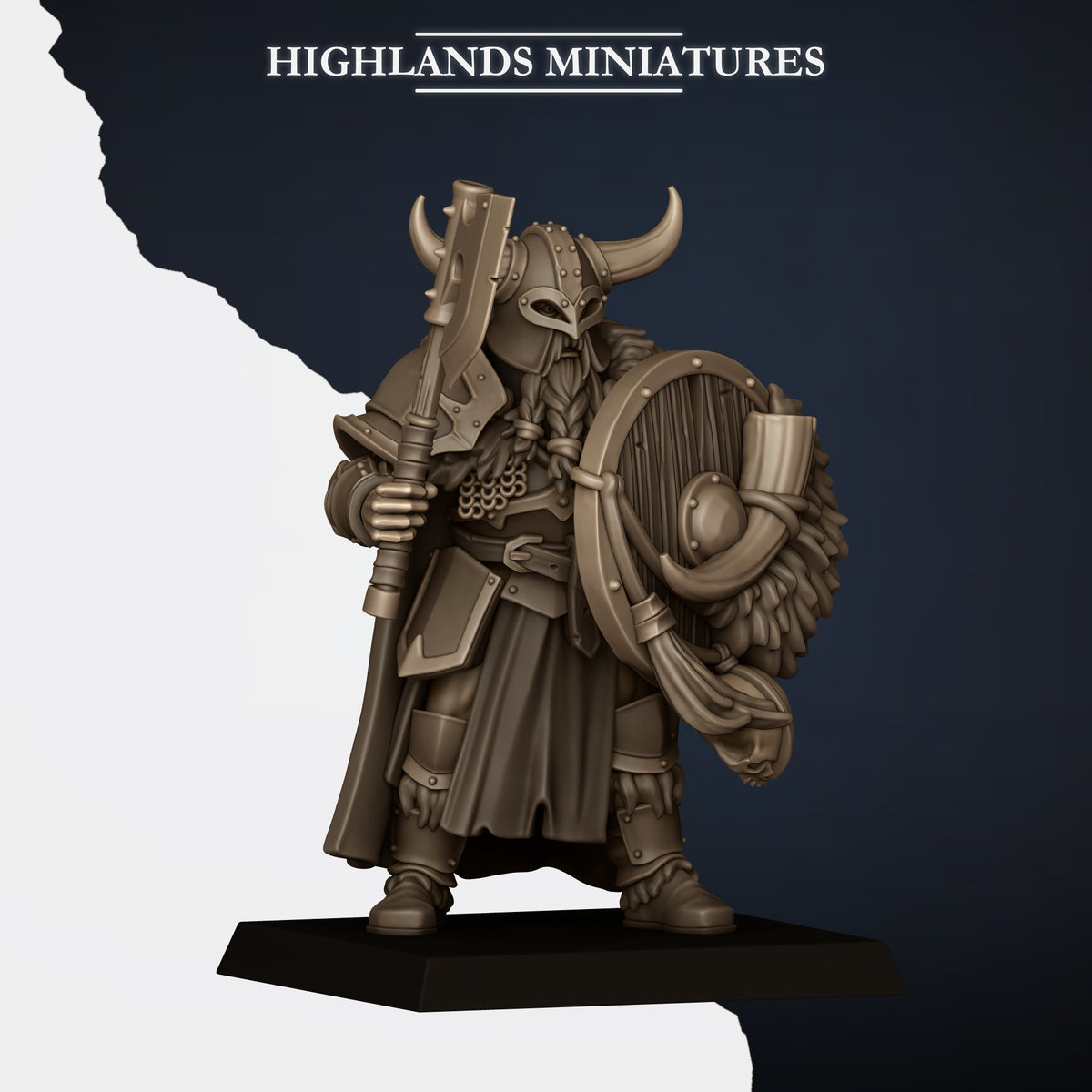 Norse Tribes Huscarls on Foot with Hand Weapons and Shields | Norse Tribes Army Collection | Highland Miniatures