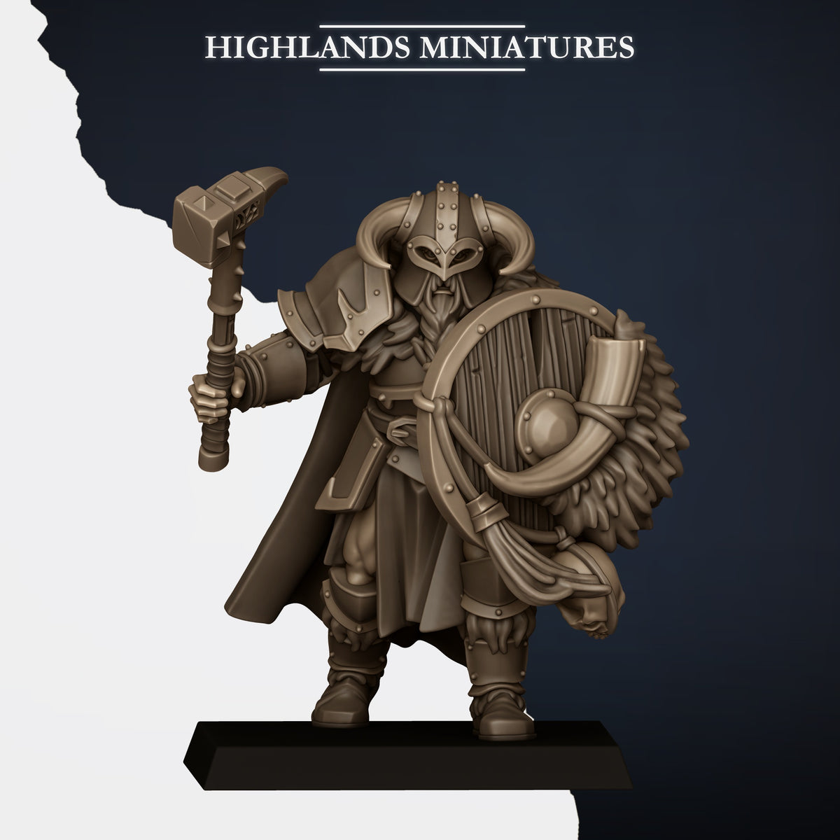Norse Tribes Huscarls on Foot with Hand Weapons and Shields | Norse Tribes Army Collection | Highland Miniatures