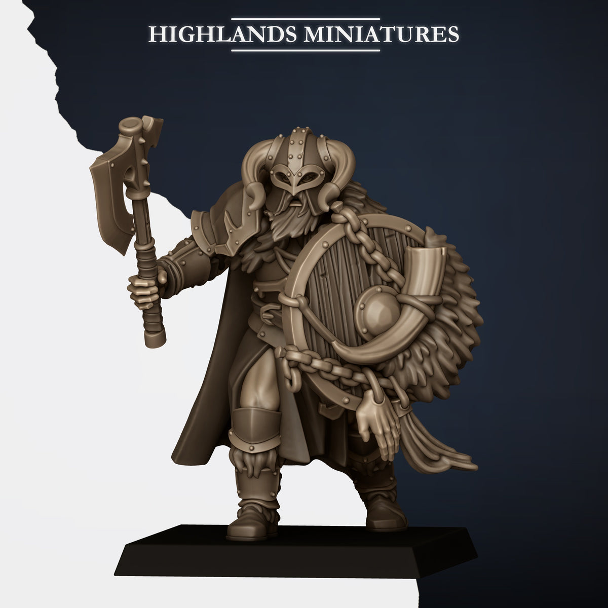 Norse Tribes Huscarls on Foot with Hand Weapons and Shields | Norse Tribes Army Collection | Highland Miniatures