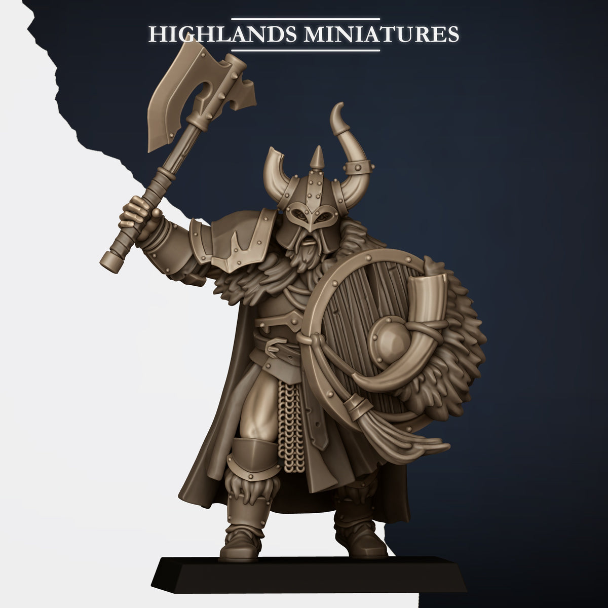 Norse Tribes Huscarls on Foot with Hand Weapons and Shields | Norse Tribes Army Collection | Highland Miniatures