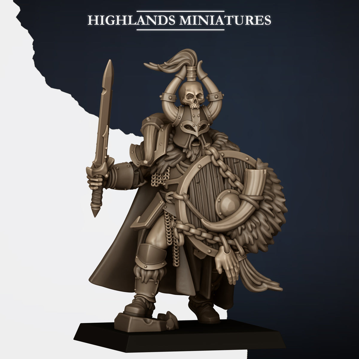 Norse Tribes Huscarls on Foot with Hand Weapons and Shields | Norse Tribes Army Collection | Highland Miniatures