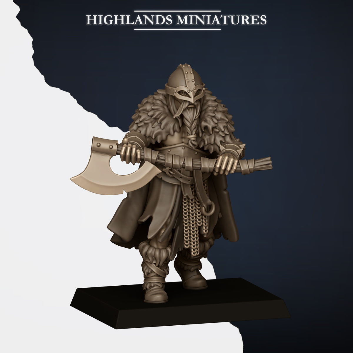 Norse Tribes Norse Raiders with Two-Handed Weapons | Norse Tribes Army Collection | Highland Miniatures