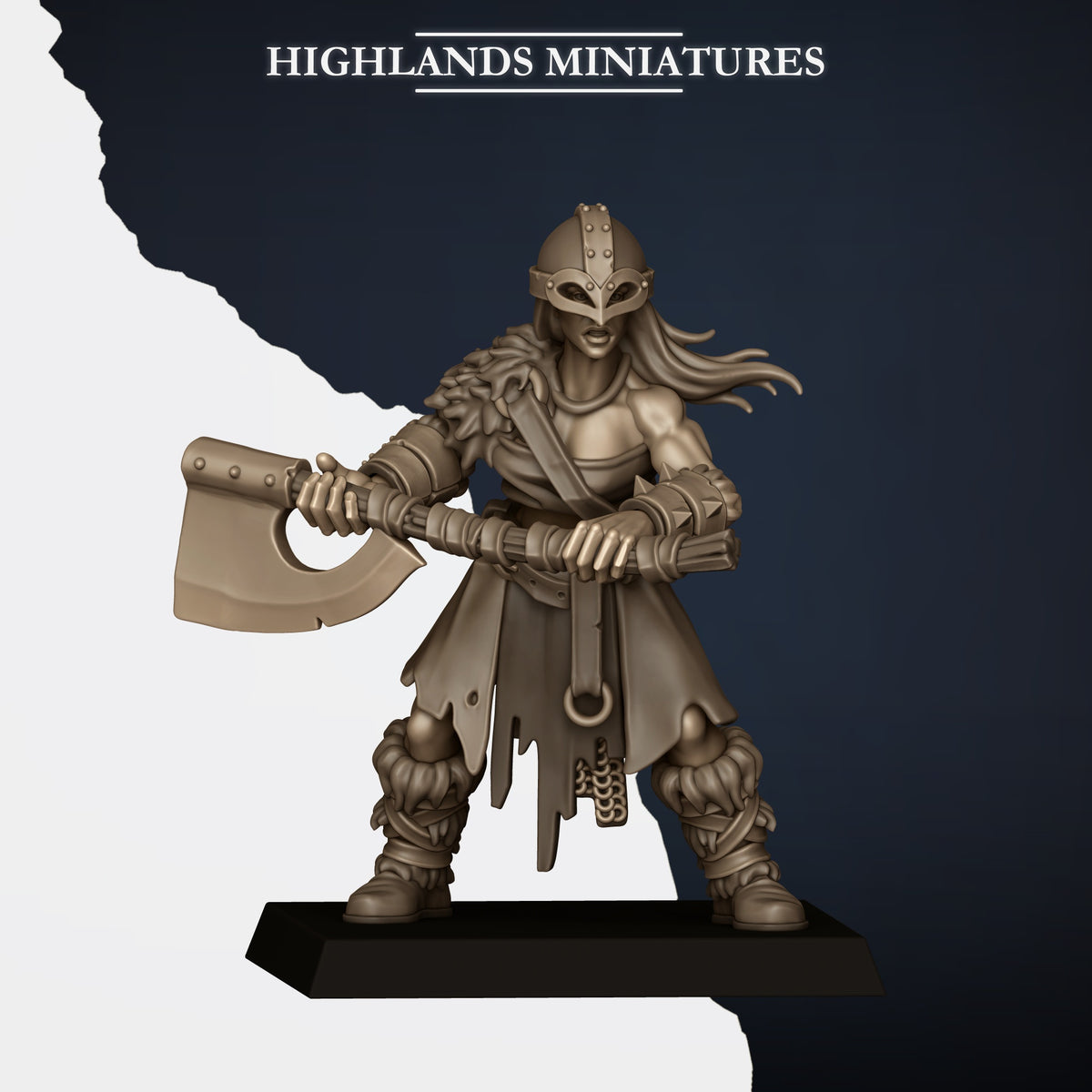 Norse Tribes Norse Raiders with Two-Handed Weapons | Norse Tribes Army Collection | Highland Miniatures