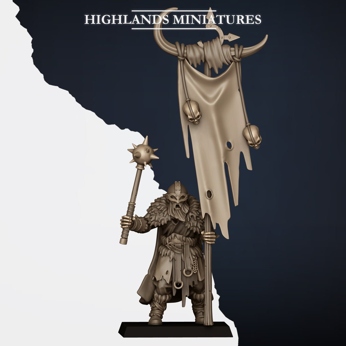 Norse Tribes Norse Raiders with Two-Handed Weapons | Norse Tribes Army Collection | Highland Miniatures
