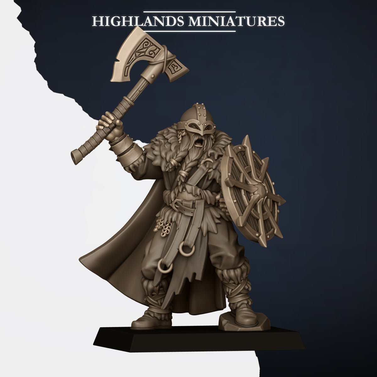 Norse Tribes Norse Raiders with Two-Handed Weapons | Norse Tribes Army Collection | Highland Miniatures