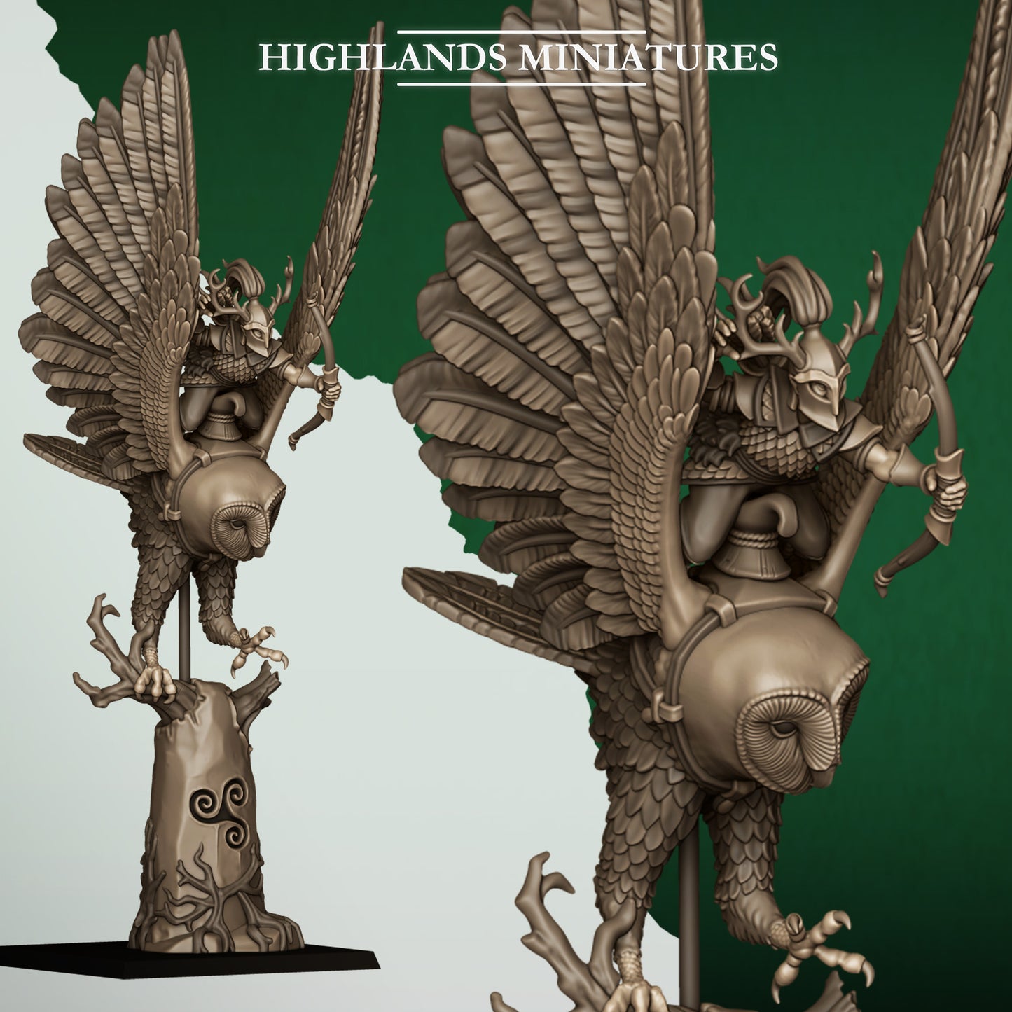 Feral Elves Great Owl Riders | Feral Elves Army Collection | Highland Miniatures