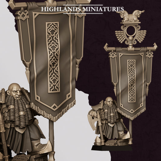 Sons of Marduk Battle Standard Bearer | Sons of Marduk Army Collection | Highland Miniatures