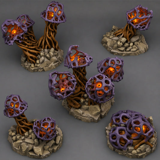 Sorcery Mushrooms Scatter Terrain | Fantastic Plants & Rocks | MTG Terrain & Scenery
