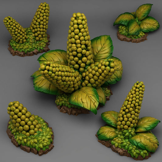 Strange Giant Corn Scatter Terrain | Fantastic Plants & Rocks | MTG Terrain & Scenery