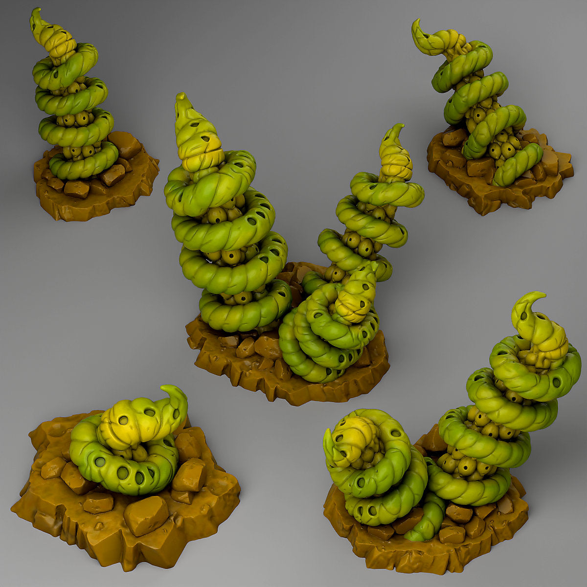 Tentacle Cactus Scatter Terrain | Fantastic Plants & Rocks | MTG Terrain & Scenery