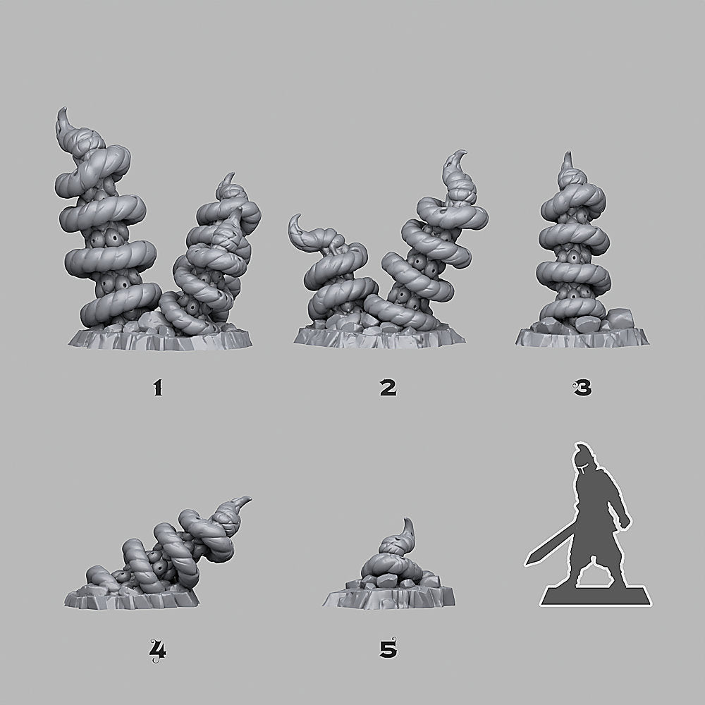 Tentacle Cactus Scatter Terrain | Fantastic Plants & Rocks | MTG Terrain & Scenery