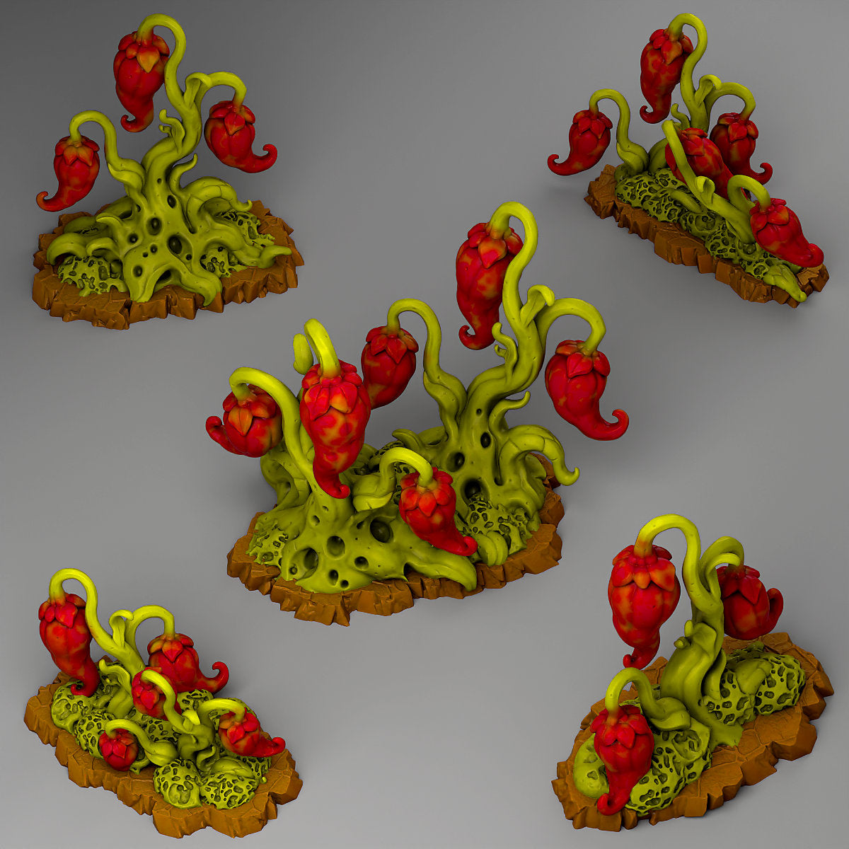 Toxic Peppers Scatter Terrain | Fantastic Plants & Rocks | MTG Terrain & Scenery