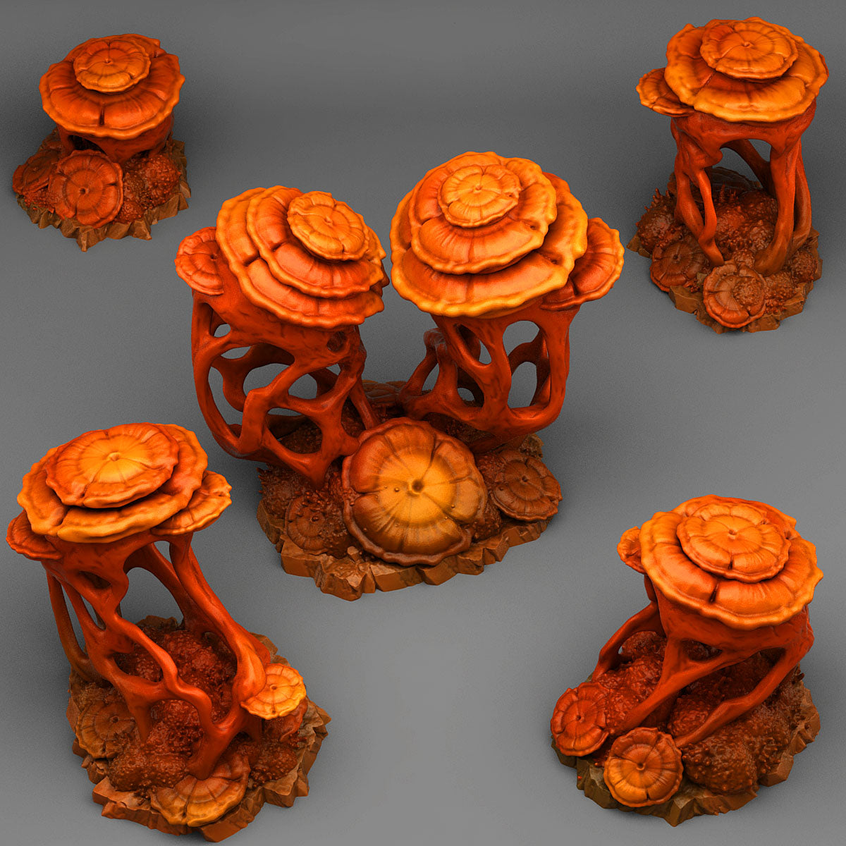 Underdark Mushrooms Scatter Terrain | Fantastic Plants & Rocks | MTG Terrain & Scenery
