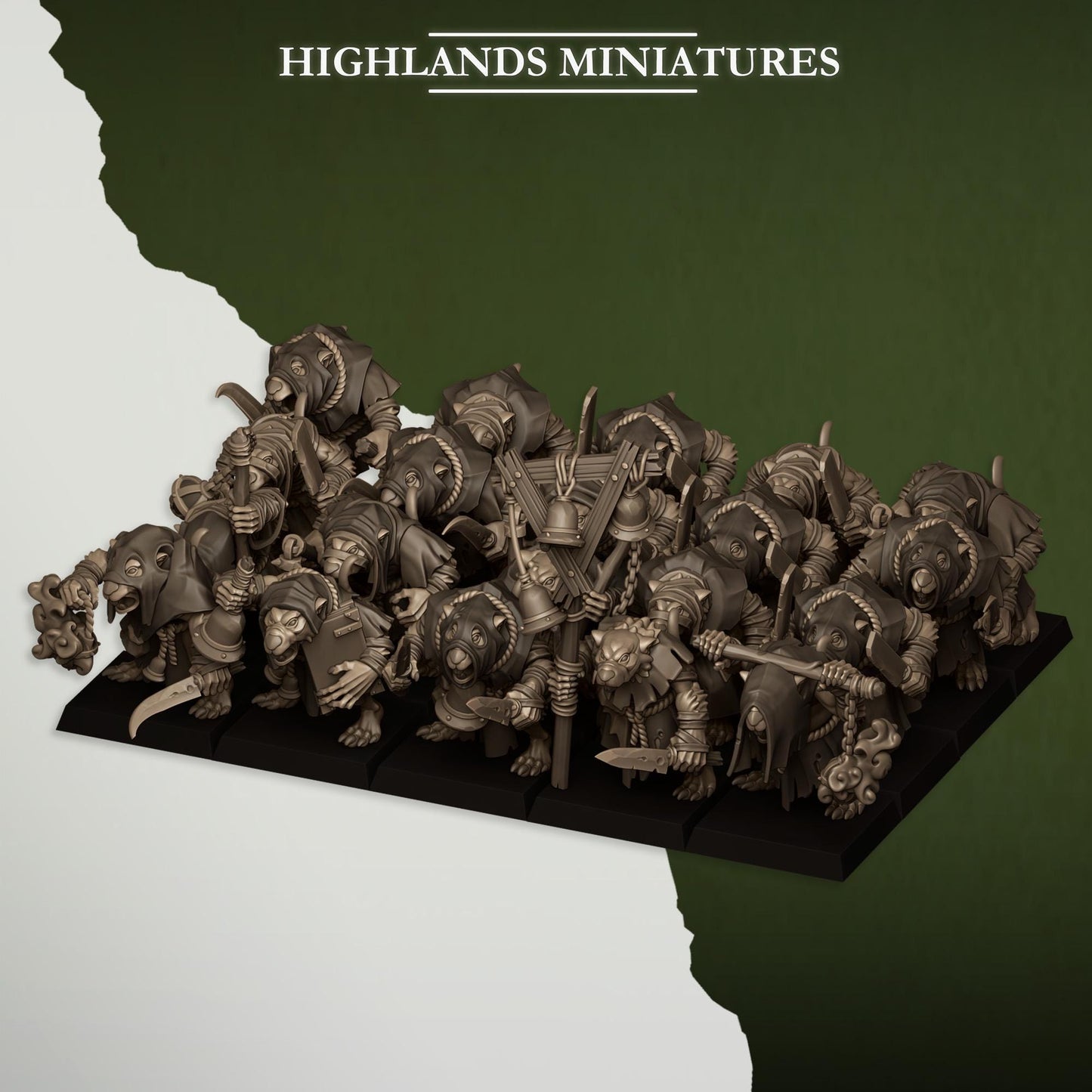 Sewer Rats Vermin Acolytes Regiment | Sewer Rats Army Collection | Highland Miniatures