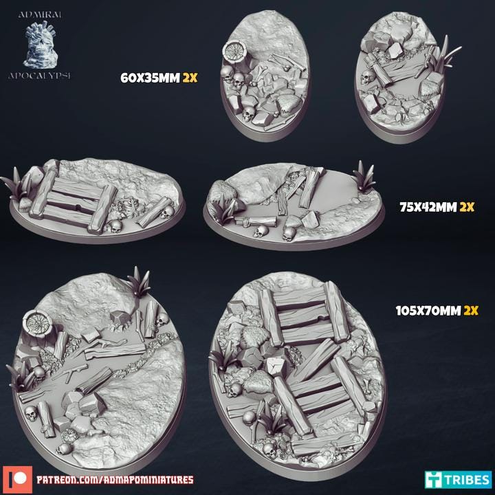 Voodoo Swamp Scenic Bases | Dark Fantasy Wargaming Bases | Admiral Apocalypse