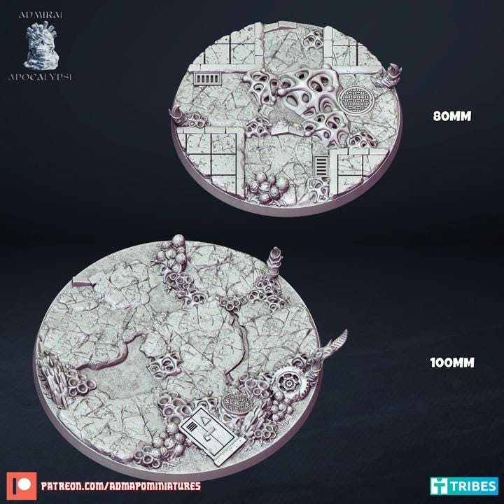 Alien Infestation Scenic Bases | Xenos Horror Sci-Fi Wargaming Bases | Admiral Apocalypse