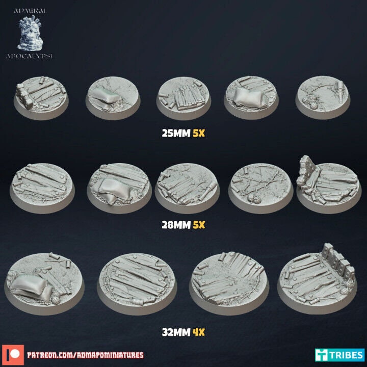 Trench Warfare Scenic Bases | Historical Wargaming Bases | Admiral Apocalypse
