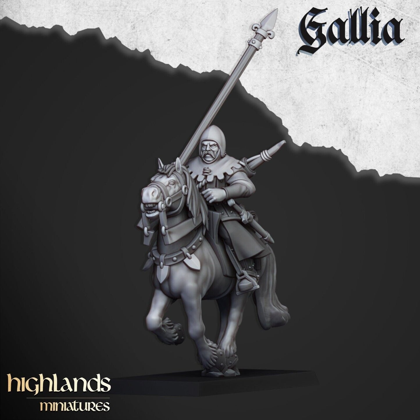 Mounted Men at Arms of Gallia | Gallia Army Collection | Highland Miniatures
