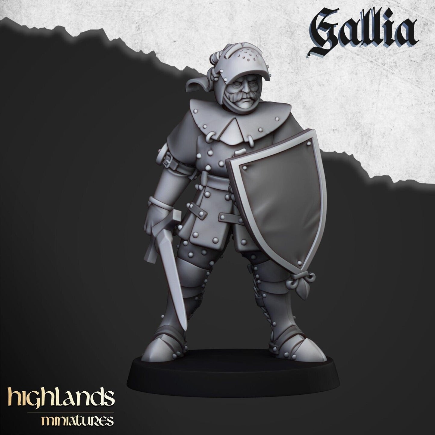Knights of Gallia on Foot | Gallia Army Collection | Highland Miniatures