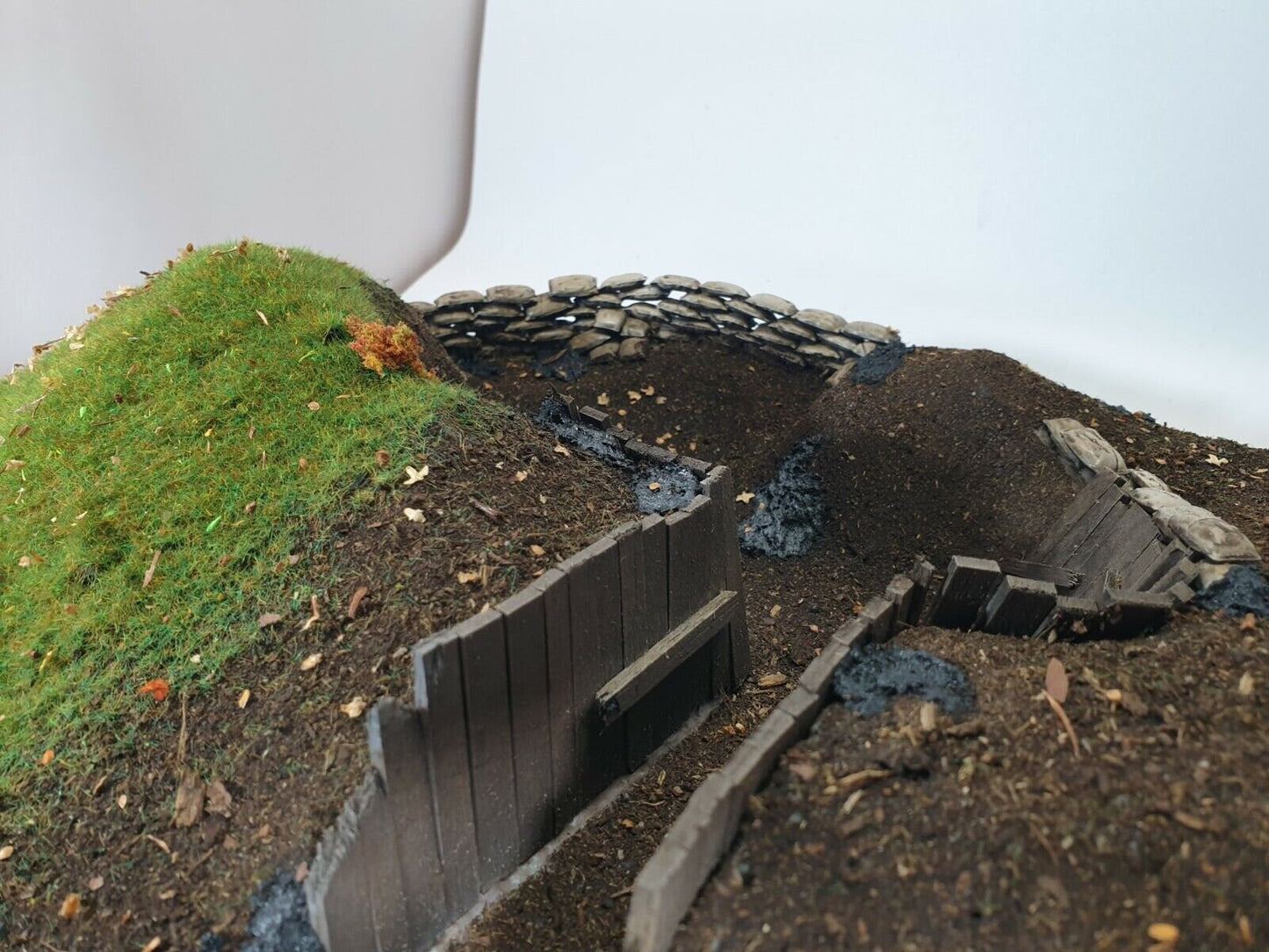Hills with bunkers and trenches for WW2 Wargaming