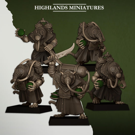 Sewer Rats Poison Porters | Sewer Rats Army Collection | Highland Miniatures