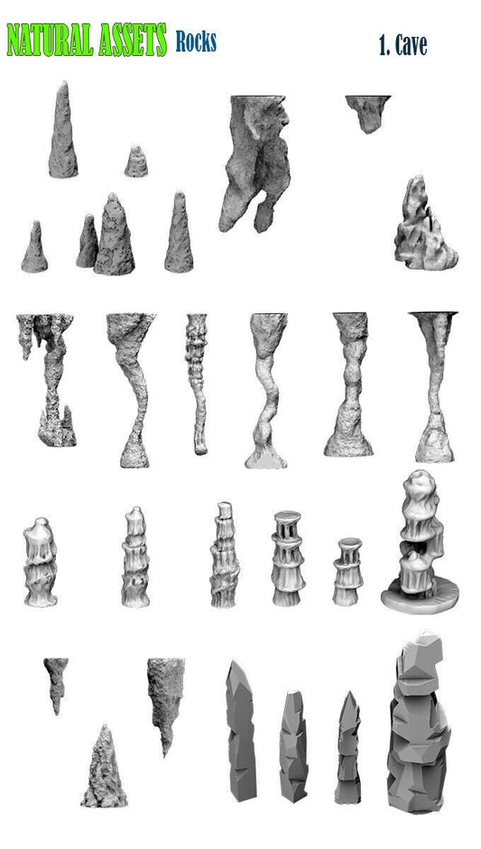 Resin Rocks & Stalagmites - Scatter Terrain for Wargaming & DnD